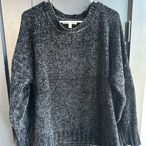 Seven7 Charcoal Gray Crew Neck Sweater